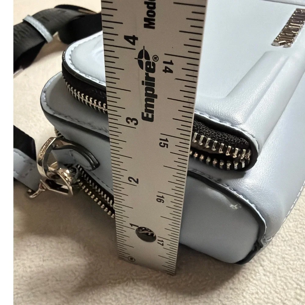 Steve Madden Crossbody Bag Light Blue Webbing Strap Camera Bag Purse Small